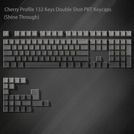 168 Keys Double Shot PBT Keycap Custom Keycap Cherry Profile Keyboard Keycaps for Cherry Gateron MX Switches Gaming Keyboard